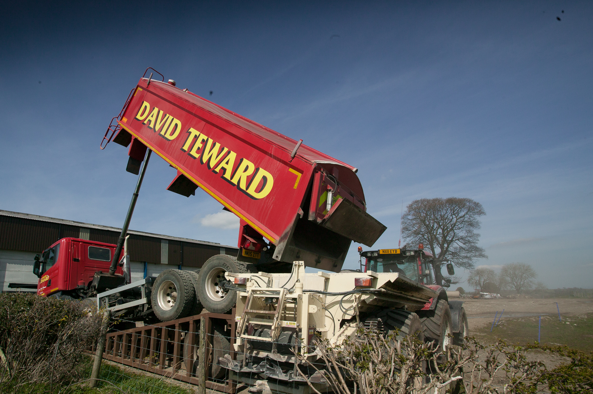 David Teward haulage and tipper services for lime spreading